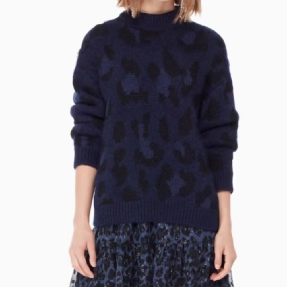 🆕️🌟Kate Spade Alpaca Wool Blend Leopard Print Sweater